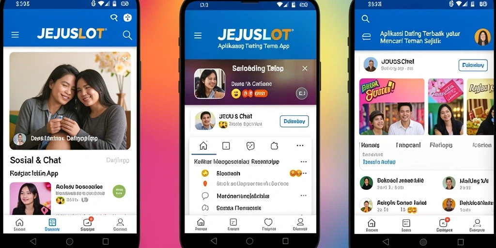 Tampilan antarmuka JEJUSLOT yang ramah pengguna untuk bertemu orang baru.
