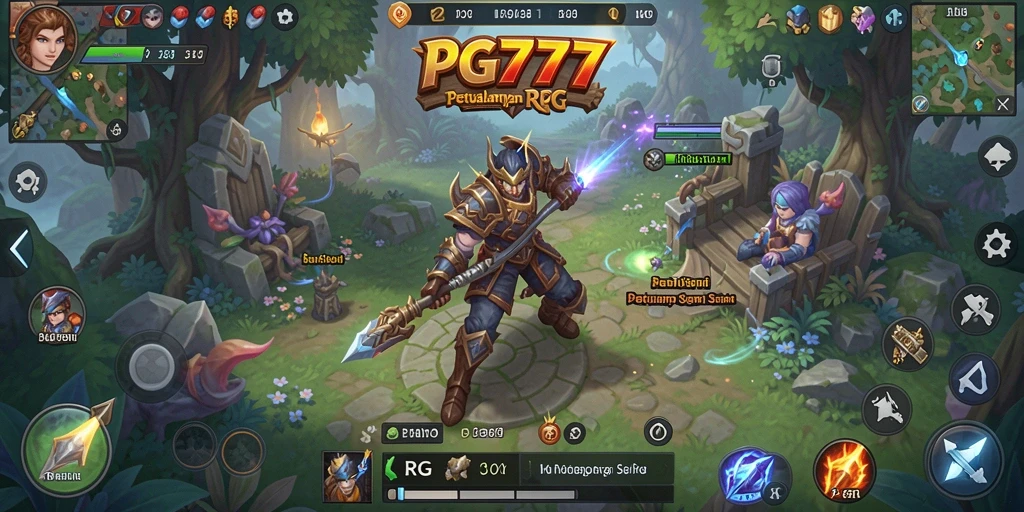 Antarmuka menarik dengan pilihan karakter RPG beragam.