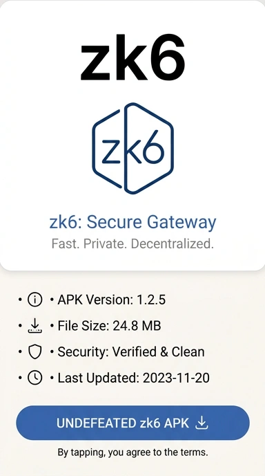 Tampilan halaman APK zk6