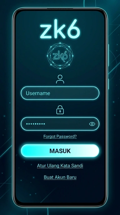 Tampilan halaman login zk6